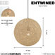 Entwined 1 Light 16 inch Coal Pendant Ceiling Light